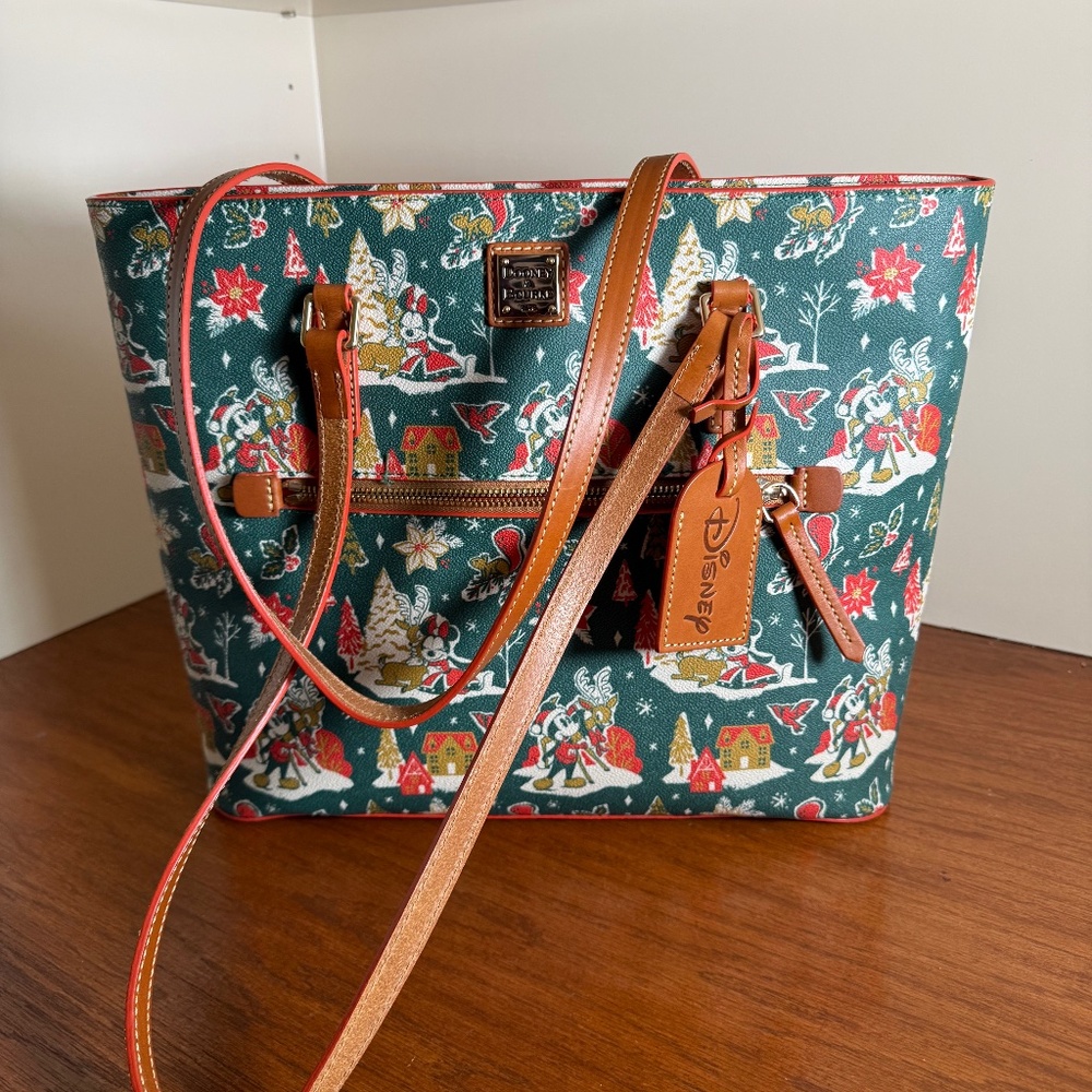 Dooney & Bourke Mickey and Minnie Vintage Christmas Tote Bag